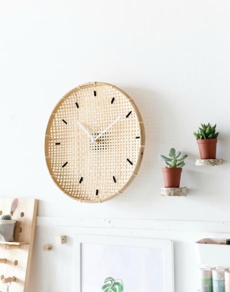 DIY reloj con una cesta IKEA para el pan