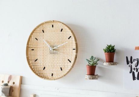 DIY reloj con una cesta IKEA para el pan