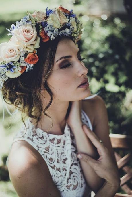 ¿Que me pongo en la cabeza? Corona de flores para novia