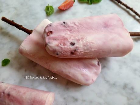 Polos de Moras con Chocolate Blanco