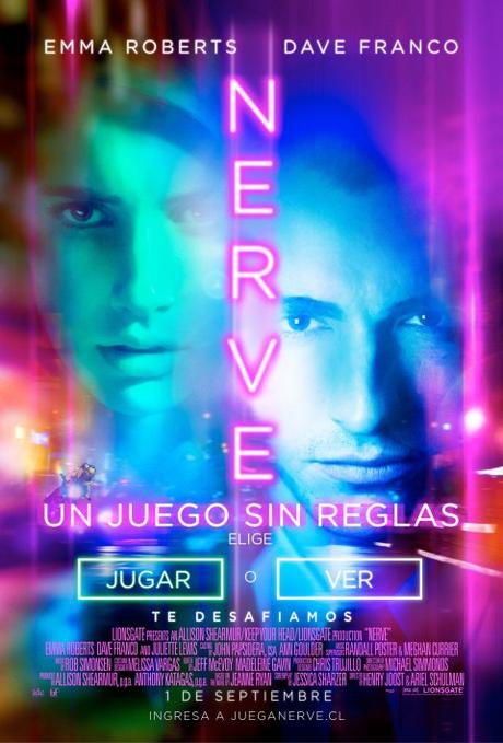 #NerveUnJuegoSinReglas lanza sitio web con concurso. Estreno en Chile, 1 de Septiembre