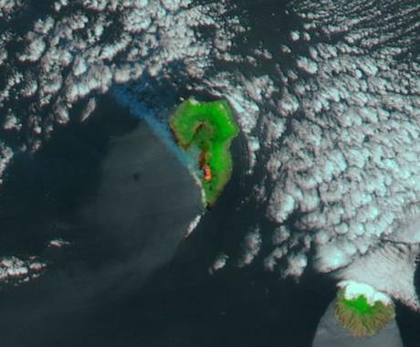 Incendio forestal en La Palma (Canarias): Imagen de satélite