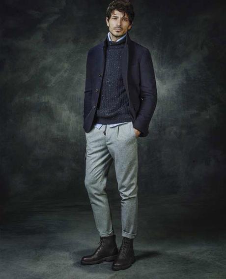 Brunello Cucinelli, Andrés Velencoso, Fall 2017, lookbook, Suits and Shirts, moda hombre, menswear, supermodel, Emilio Tini, 