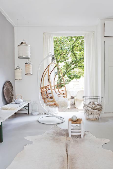 Una casa BOHO EN BLANCO muy muy  B O N I C A!