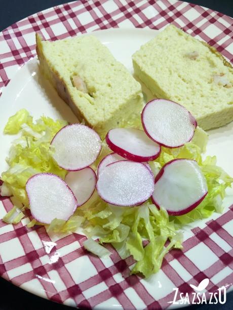 Mousse de puerros y gambas