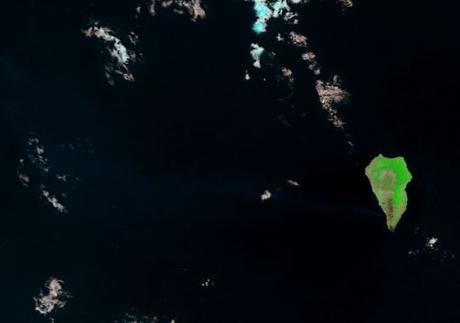 Incendio forestal en La Palma (Canarias): Imagen satélite 05.08.2016