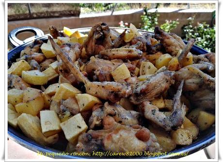 Alitas de pollo al ajillo