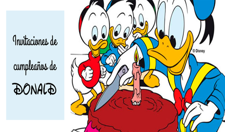 Invitaciones de cumpleaños del Pato Donald Pato-Donald-Cumpleaños