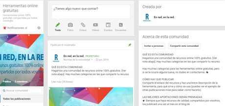 Comunidad de herramientas online gratuitas de En red, en la red