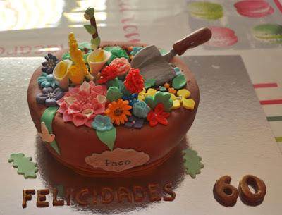 Tarta Maceta 60 Cumpleaños