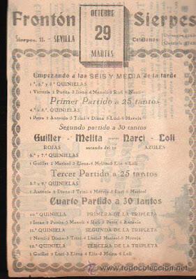 Las raquetistas del Frontón Sierpes