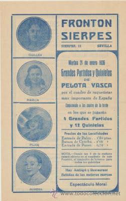 Las raquetistas del Frontón Sierpes