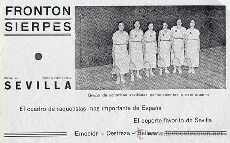 Las raquetistas del Frontón Sierpes