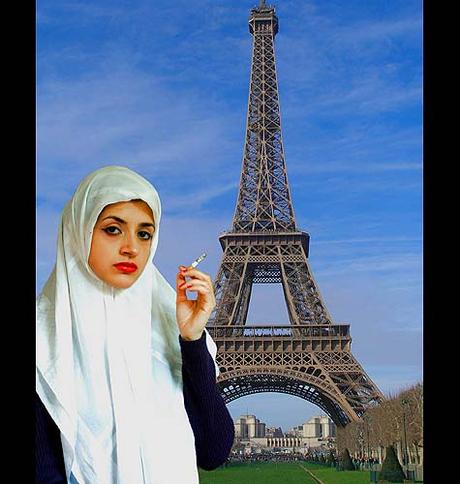 Crimes of Fashion / Photo credit: Gideon Wright; image credits: 'White Girl' by Sarah Maple, Eiffel Tower by ~europestock.