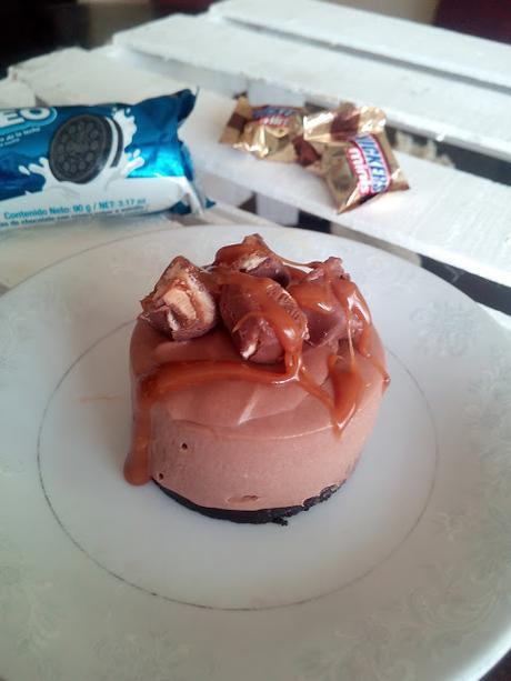 Cheesecake de Snickers sin horno