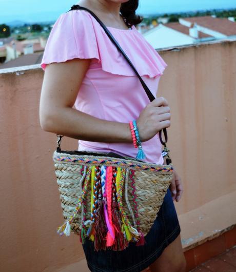 Alpargatas y mini capazo Camiseta rosa y mini capazo_look_verano_fashionblogger_mivestidoazul (7)