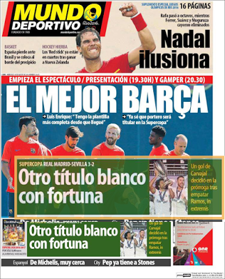 Mundo Deportivo, si gana la SuperCopa el Madrid en la prorroga y si la gana el Barcelona