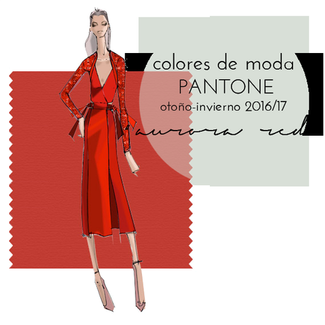 Colores pantone de moda otoño invierno: aurora red