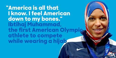 La chica mahometana del poster americano de las olimpiadas es una vil antisemita.