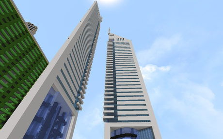 Réplica Minecraft Emirates Towers (Dubai) Emiratos Árabes Unidos