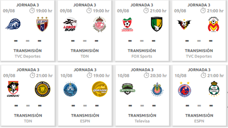 Asi se juega la jornada 3 de la #CopaMx