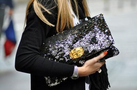 glitter handbag street style 1