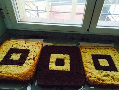 Tarta cuadriculada para Mini Cooper