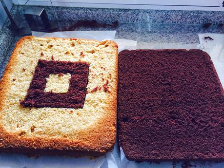 Tarta cuadriculada para Mini Cooper