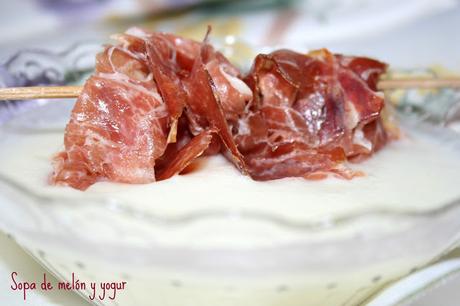 Sopa fría de melón y yogur