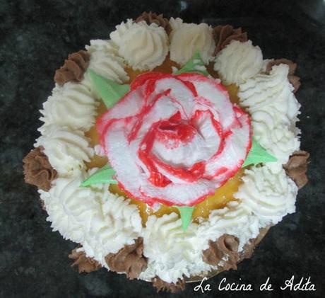 Tartitas con flor de merengue