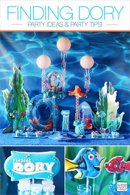 Finding Dory Party Ideas Decor - Buscando a Dory Decoración Fiestas.