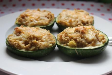 Zapallitos rellenos a los cuatro quesos