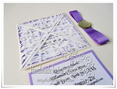 Wedding Invitation - Swirly Flourish Design.