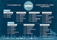 Festival Gigante 2016, horarios