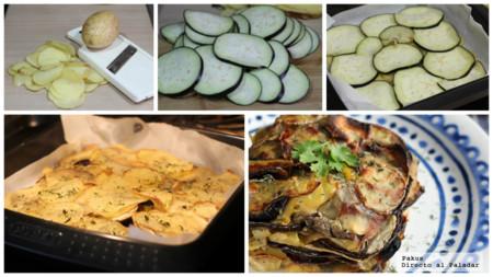 Milhojas Berenjena Patata