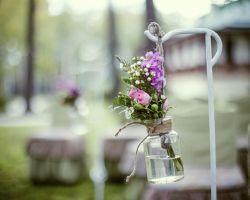 Decoración para una boda al aire libre