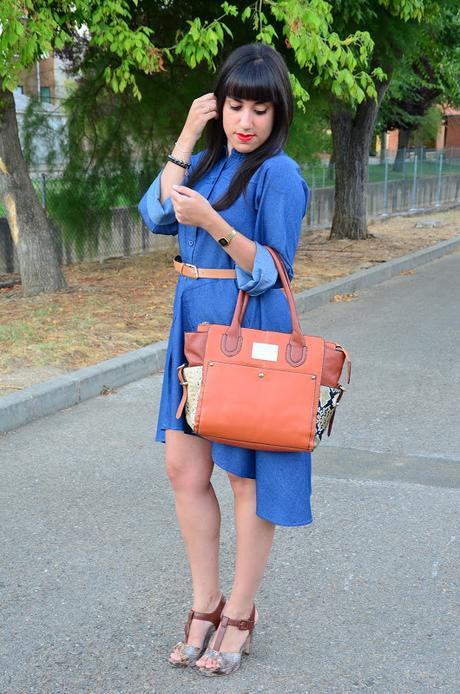 Vestido denim asimétrico Vestido denim asimétrico