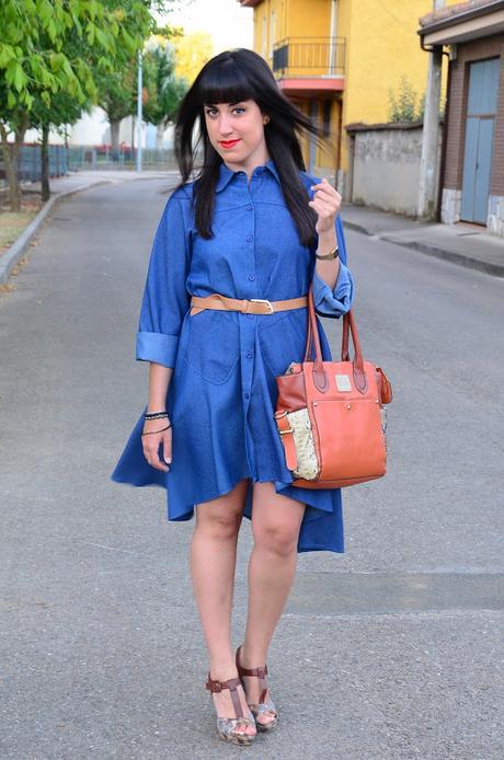Vestido denim asimétrico Vestido denim asimétrico