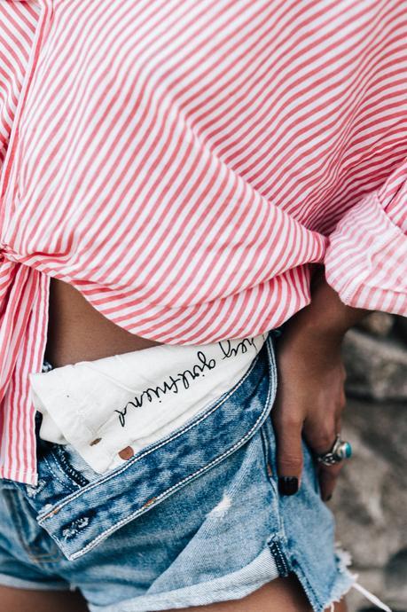 Mykonos-Collage_on_The_Road-Striped_Shirt-GRLFRND_Shorts-Straw_Hat-Denim-Espadrilles-Soludos_Escapes-Greece-Outfit-92