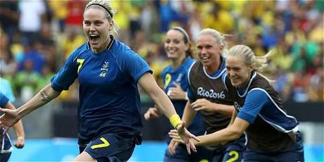 Suecia dio el gran  golpe... Y eliminó a Brasil del fútbol femenino