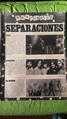 YES, EAGLES y BLONDIE en la Revista PELO en 1981