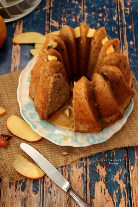 Apple Spice Bund twith Salted Caramel Sauce #BundtBakers Apple Spice Bund twith Salted Caramel Sauce #BundtBakers