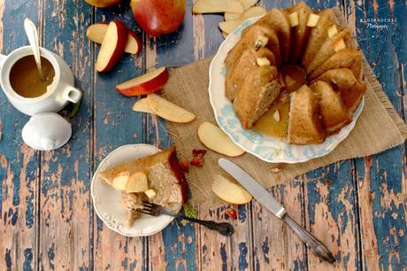 Apple Spice Bund twith Salted Caramel Sauce #BundtBakers Apple Spice Bund twith Salted Caramel Sauce #BundtBakers