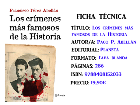 Reseña: Los crímenes más famosos de la Historia, de Francisco Pérez Abellán