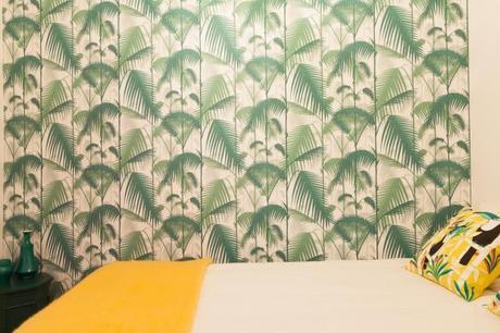 papel pared hojas palmera