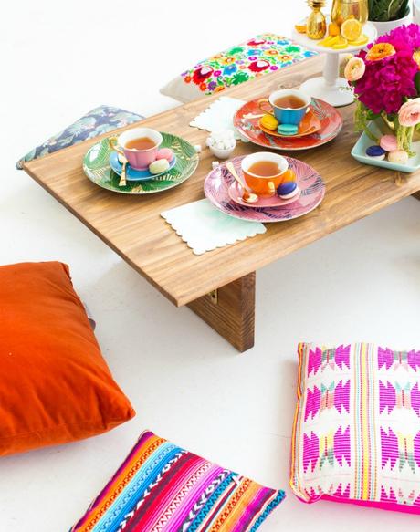 Colorida merienda de cumpleaños + DIY