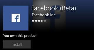 facebook para windows 10 beta.