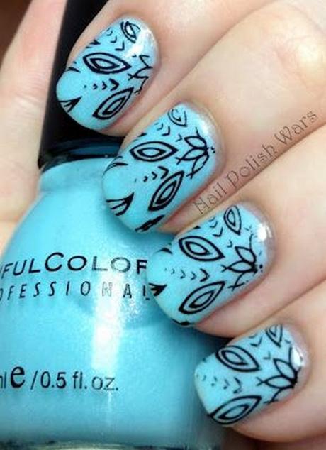 uñas decoradas con dibujos estampados