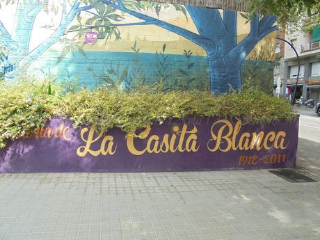 Mural donde estaba casita blanca barcelona abans, avui sempre...20-08-2016...!!!