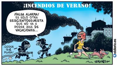 Semana negra en Galicia, acosada por el fuego.